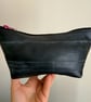 Lined Inner Tube Bag - Dark Pink Zip & Off-White Bicycle Lining - Image 3