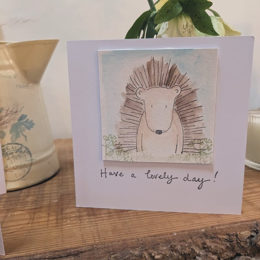Hedgehog Have a Lovely Day Card