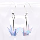 Pastel Rainbow Origami Crane Earrings.Unique Gift.Pastel Aesthetic