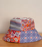 Patchwork bucket hat in lilac