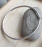 Twisted silver bangle, Wave bracelet, Oval ladies bangle - Image 5