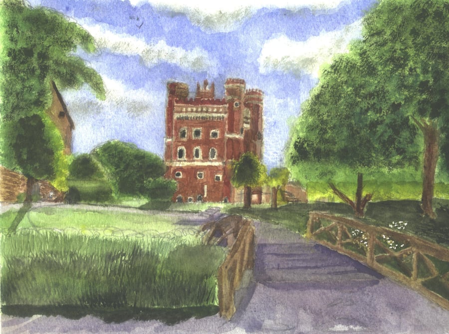 Tattershall Castle watercolour Print