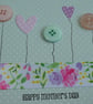 Button Flowers Mother's Day Card - Green Polka Dots - Image 9