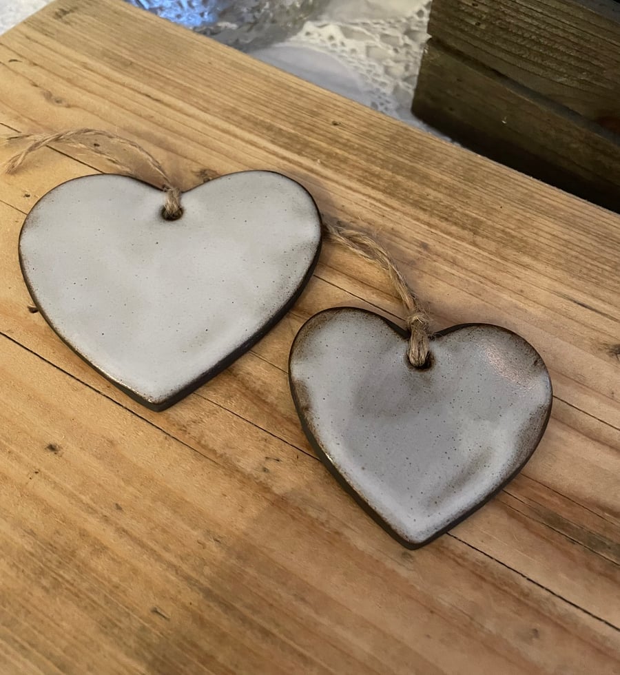 Handmade Ceramic Heart with Twine