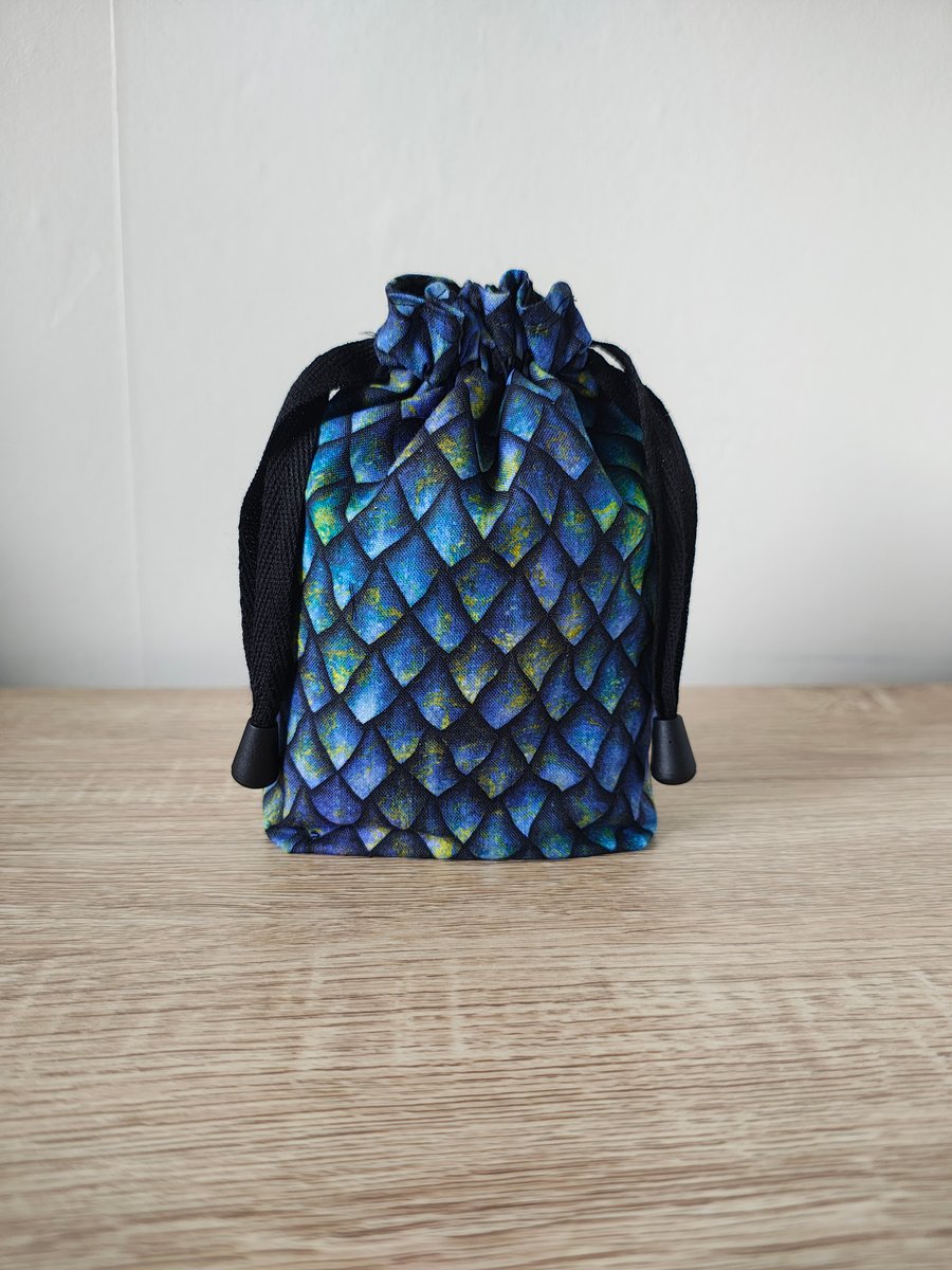 Dragon Scale Dice Bag, Gaming Dice Bag, Crystal Bag.