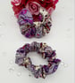 Purple pattern matching clip on bow and scrunchie - Image 4
