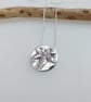Dainty Silver Acer Leaf Print Necklace