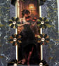Violin Playing Girl - Hand Crafted Decoupage Greeting Card - Blank 3420