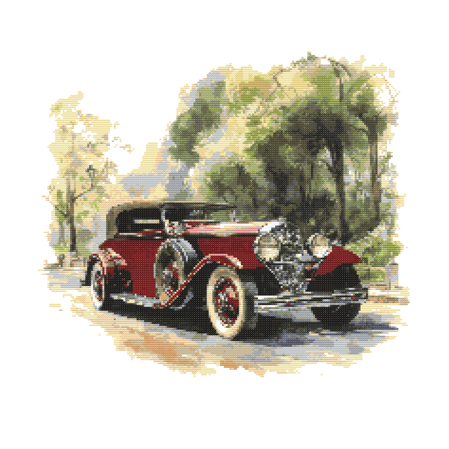 CLASSIC CAR - Cross Stitch Pattern - Cross Stitch Chart