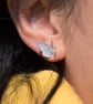 Butterfly Earrings, Dancing Butterfly Studs, Sterling Silver Studs