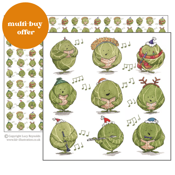 Singing Sprouts Wrapping Paper