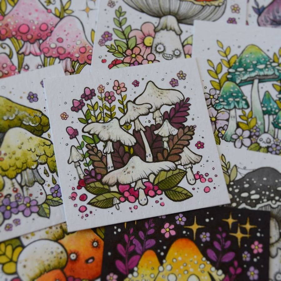 mushroom month - day 18 - original twinchie illustration