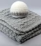 Baby Blanket with Hat, Handmade Extra Thickness Baby Blanket, 32" x 24" Approx,  - Image 5