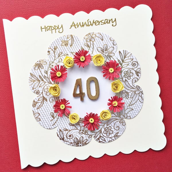 Anniversary card - personalised to ANY number