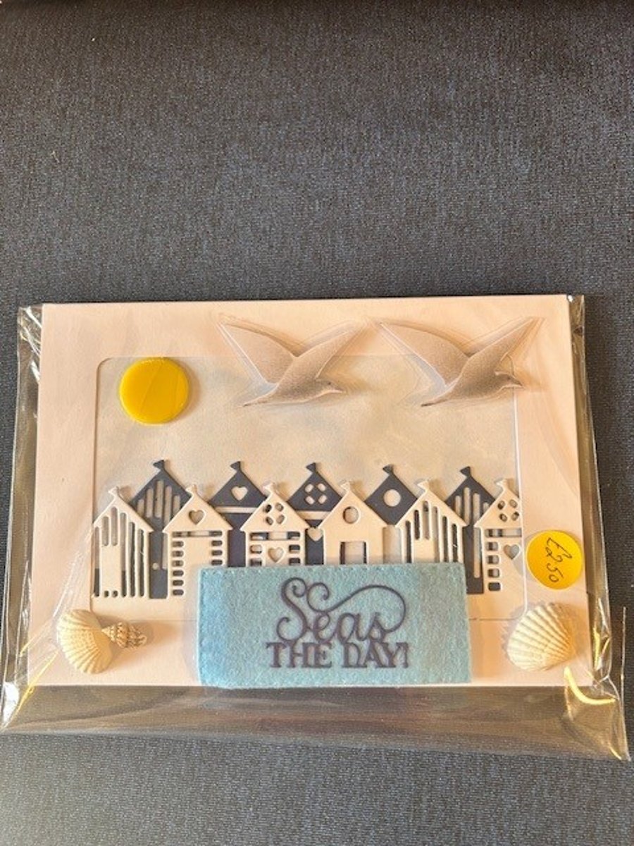 Hand made 'seas the day' greetings card