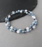 Blue Beaded Necklace - Mid Blue Pearl and Crystal Jewellery - Navy Wedding Gifts - Image 2