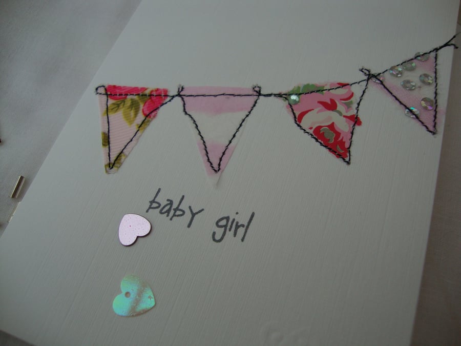 new baby bunting card boy or girl