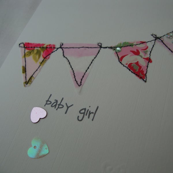 new baby bunting card boy or girl