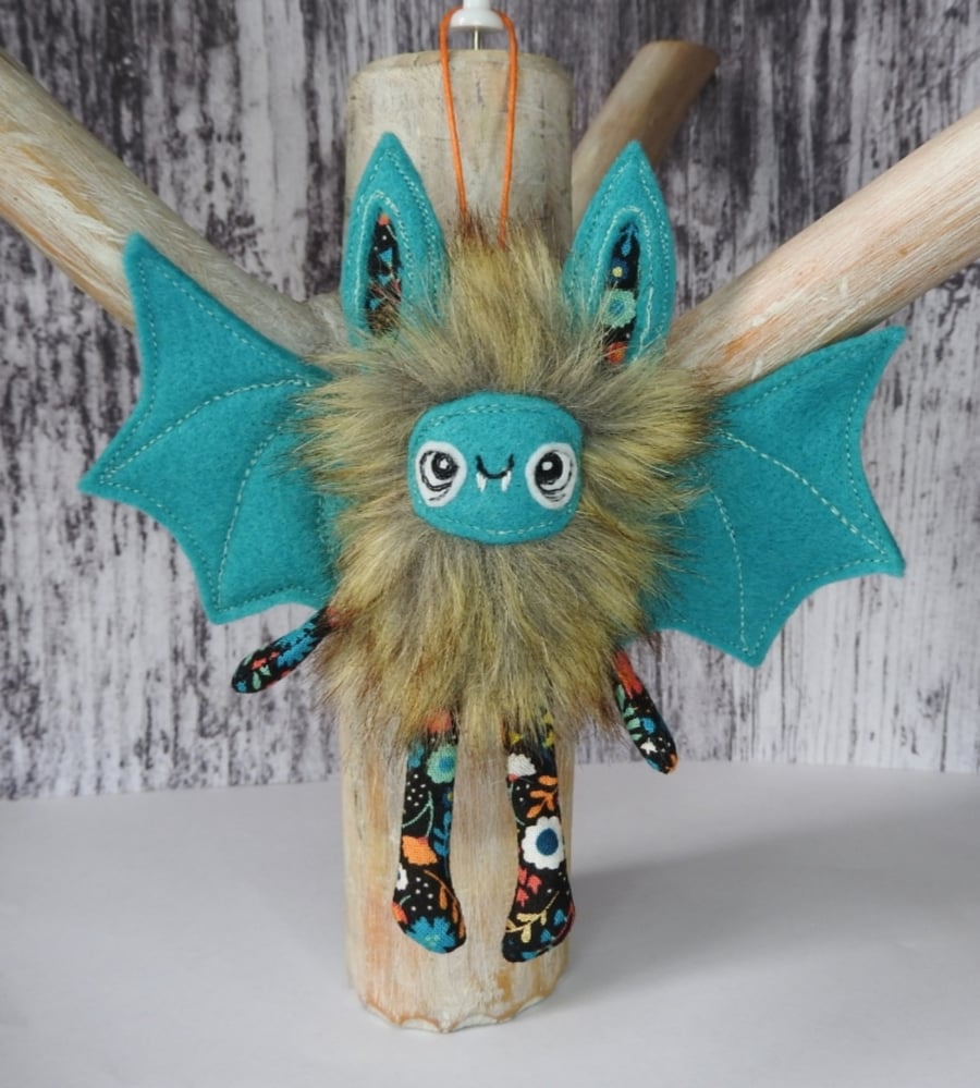 Handmade Bat in Teal