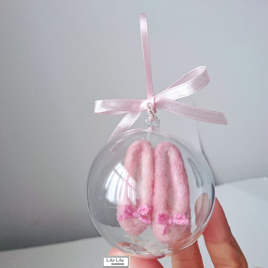 Ballet shoes hanging decoration, Handmade by Lily Lily Handmade