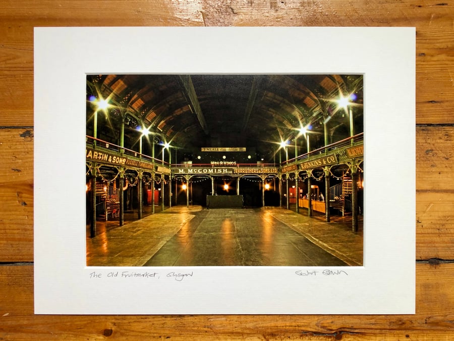Old Fruitmarket, Glasgow Signed Mounted Print FREE DELIVERY