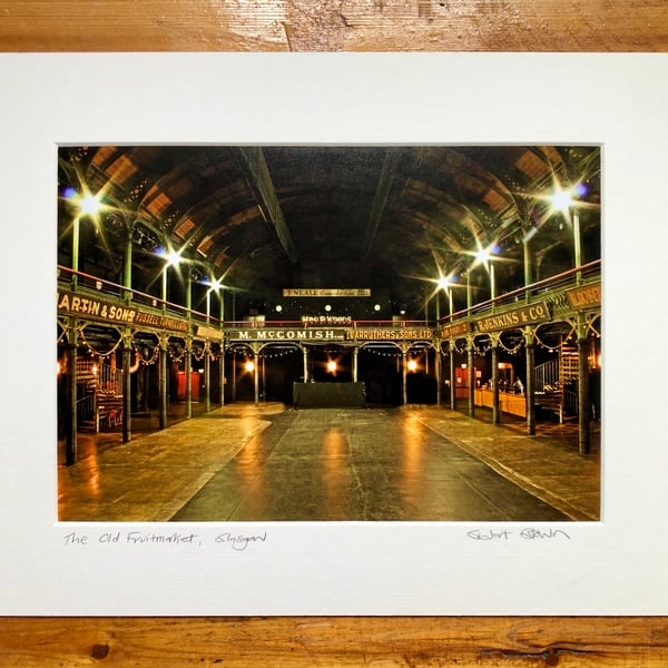 Old Fruitmarket, Glasgow Signed Mounted Print FREE DELIVERY