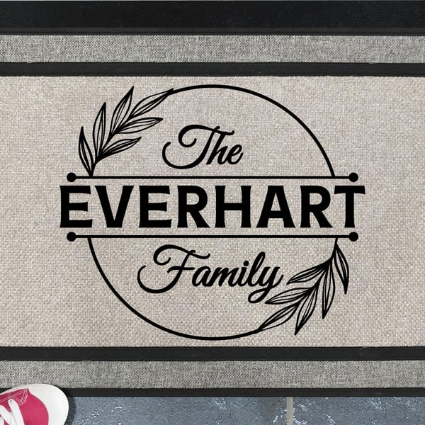 Personalised Surname Door Mat - Customised Family Name Doormat - All Weather 