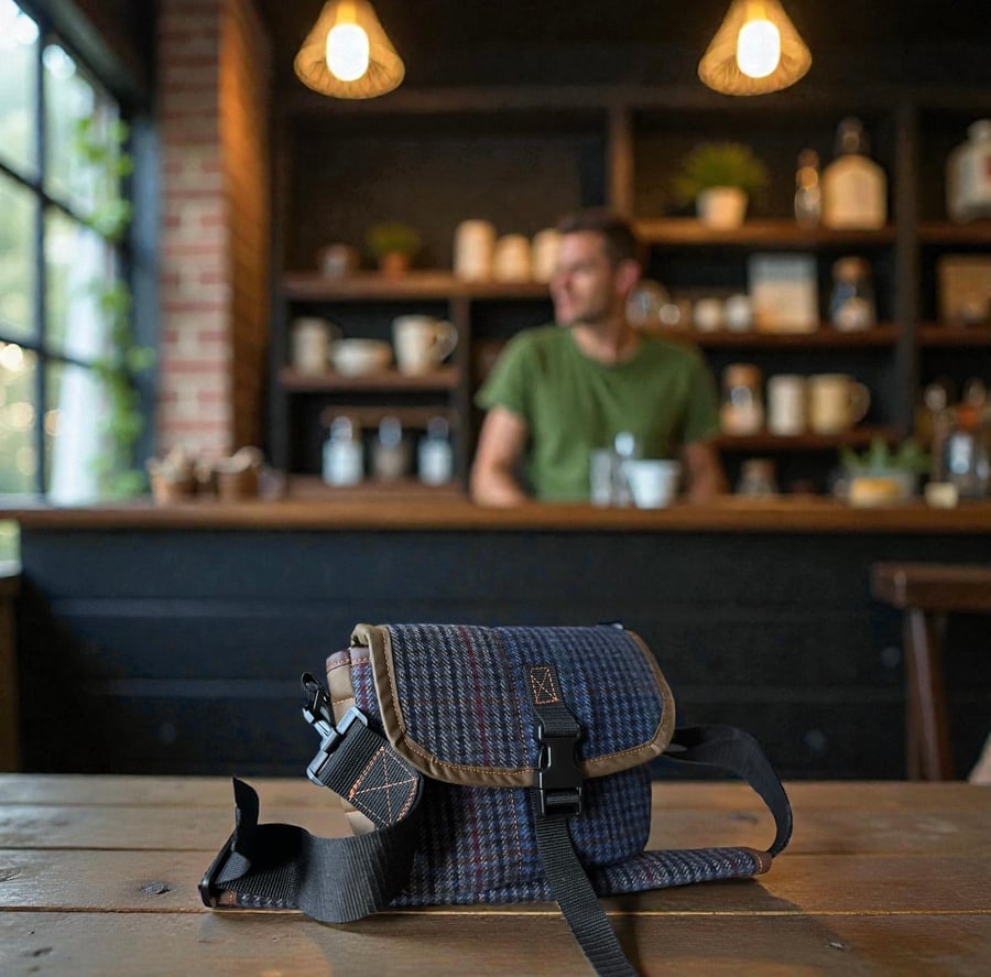 Recycled 12G shooting pouch clutch bag