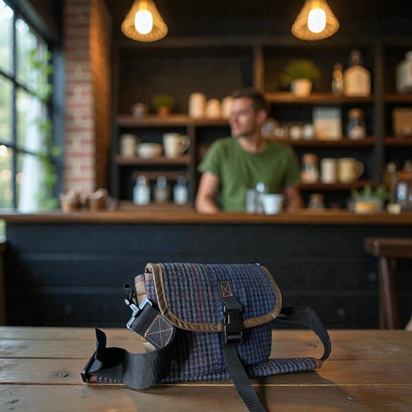 Recycled 12G shooting pouch clutch bag