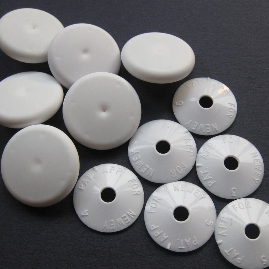10 Nylon Cover Button Blanks Size 32 22mm