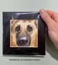 Small Watercolour Original Painting of German Shepherd Dog for 6" Frame - Image 1
