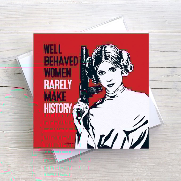 Star Wars Well Behaved Women Geeky Blank Greetings card