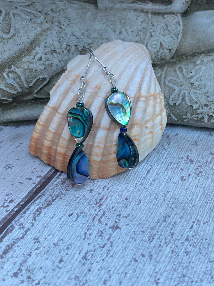 Abalone drop earrings 