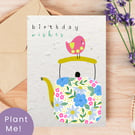 Plantable Wildflower Birthday Card, Eco Friendly Gift, Handmade in the UK