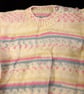 Hand knitted girls stripy jumper 2 - 3 years 24 inch chest children's knitwear  - Image 2