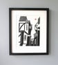 The Shambles, York Linocut, Lino Print by Giuliana Lazzerini - Image 6