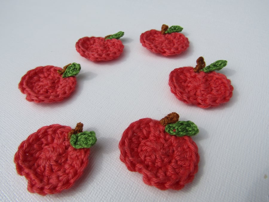 Crochet pumpkin appliques