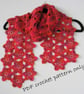 Crochet pattern. . Light and lovely flower scarf.  PDF crochet pattern. - Image 1