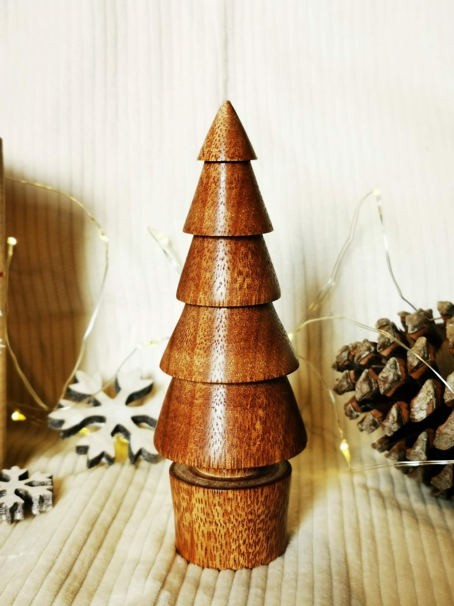 Wood turned Gombe Christmas tree