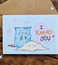 Valentines Day Card, Anniversary Card, I Knead You! Bakers Card, Wife Card - Image 1
