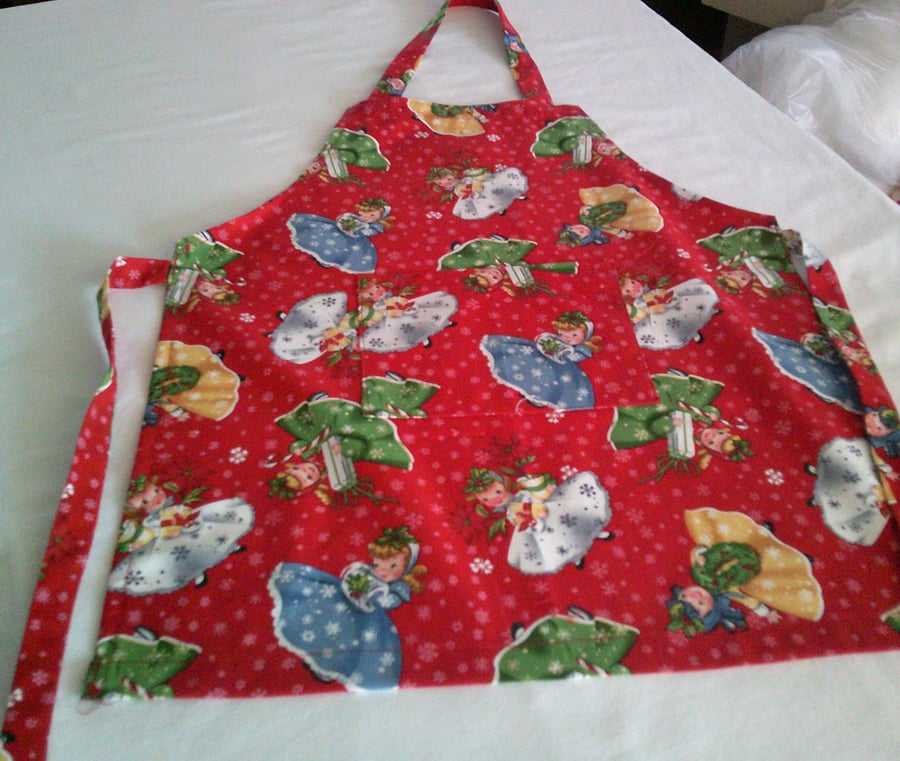 Little Girls Christmas Apron