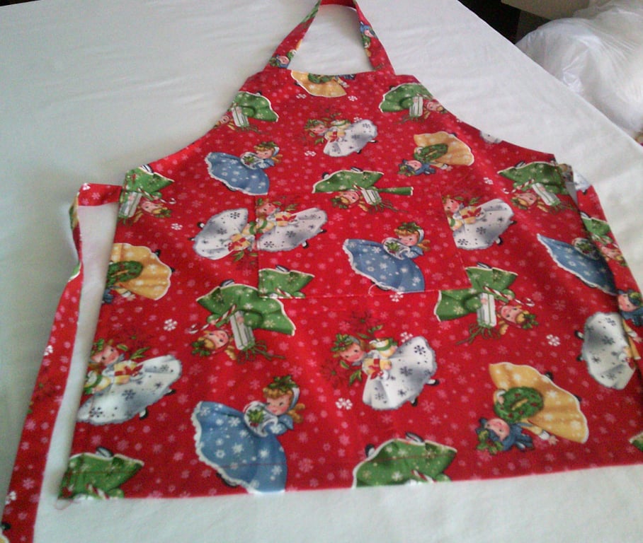 Little Girls Christmas Apron