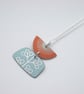 Orange retro flower pendant - Image 4
