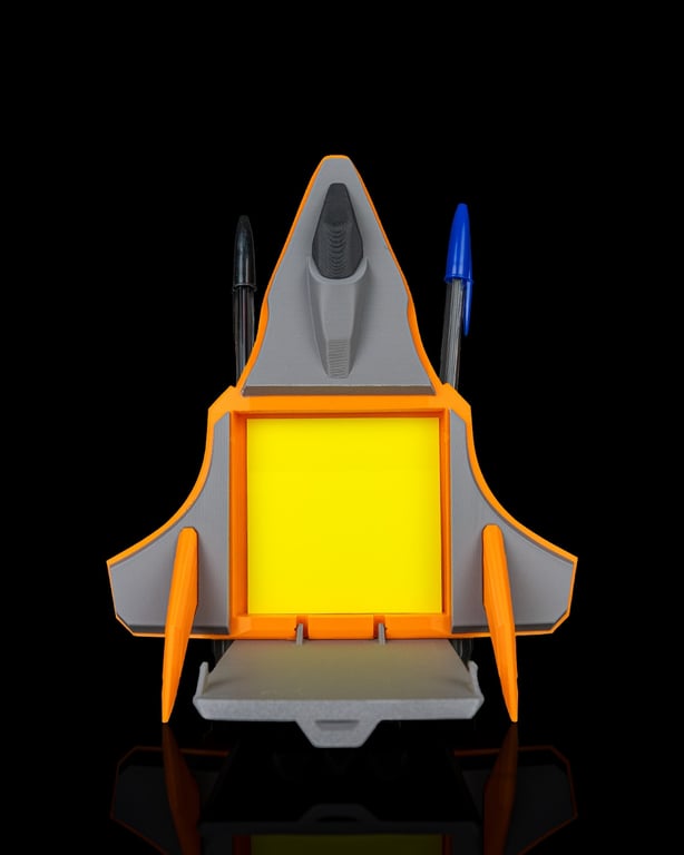 Jet Fighter – 3D Printed Pen and Sticky Note Desk Organiser