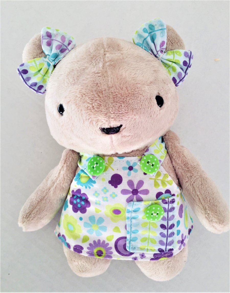 Teddy Bear in pinafore dress