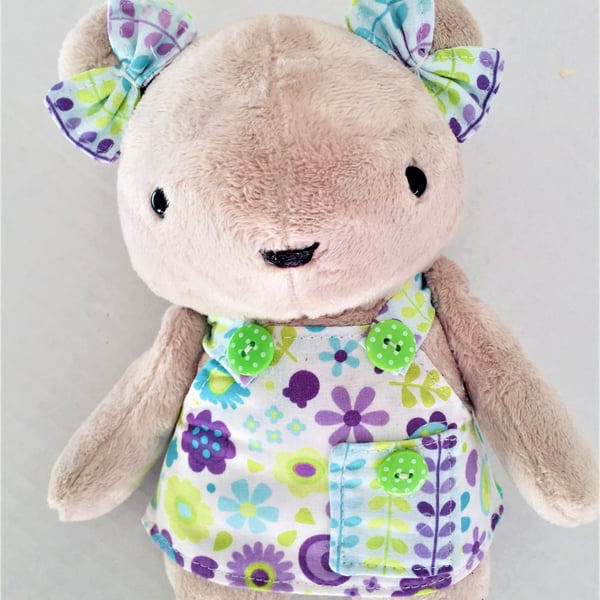 Teddy Bear in pinafore dress