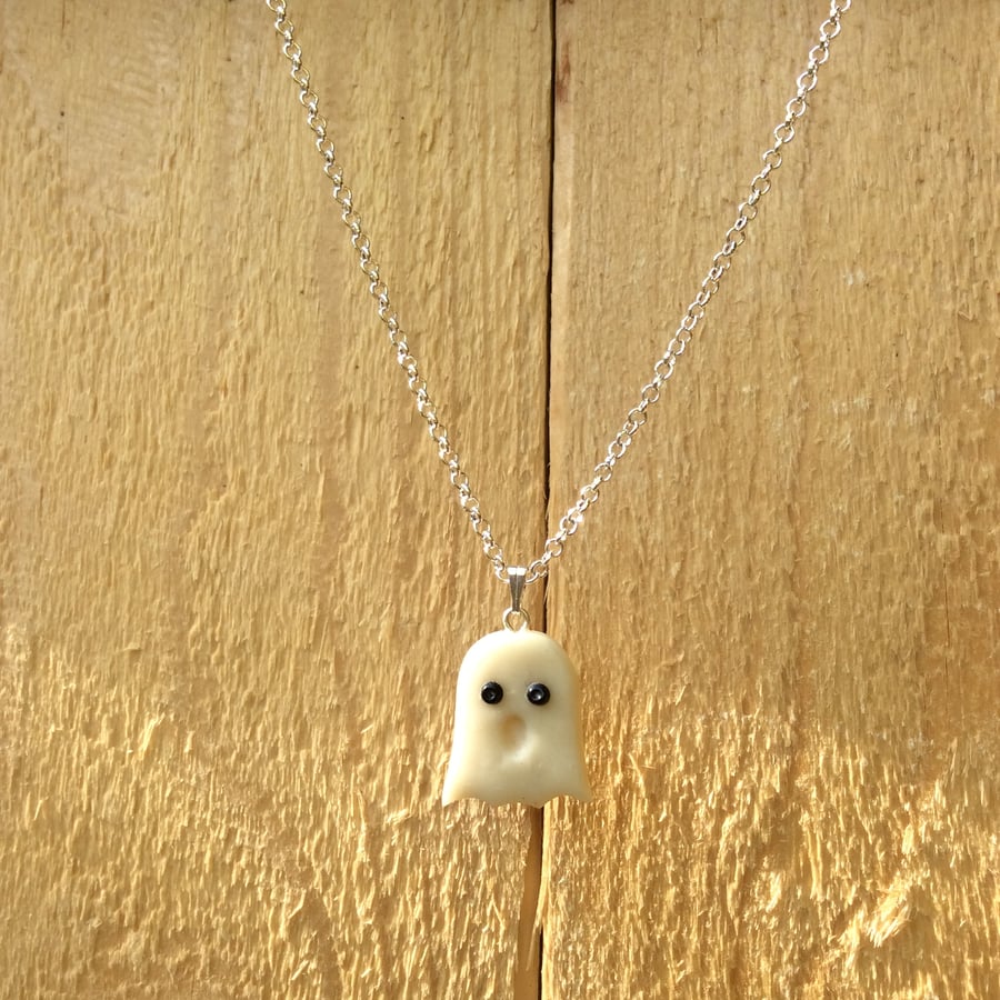 Casper the Ghost Necklace  FREE POST