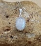 Small Rainbow Moonstone Pendant. 925 sterling silver - Image 1