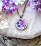 Resin and Abalone Shell Pendant in Antique Bronze - Image 5