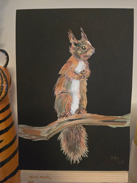 Sir scampers a lot - A4 painting 